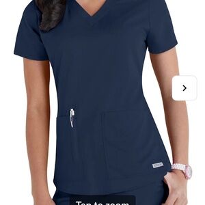 Indigo blue (navy) scrub top